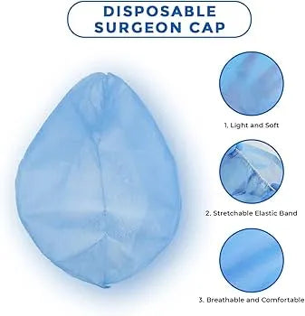 ET Dental Non Woven Disposable Surgeon's Cap (Pack of 100)